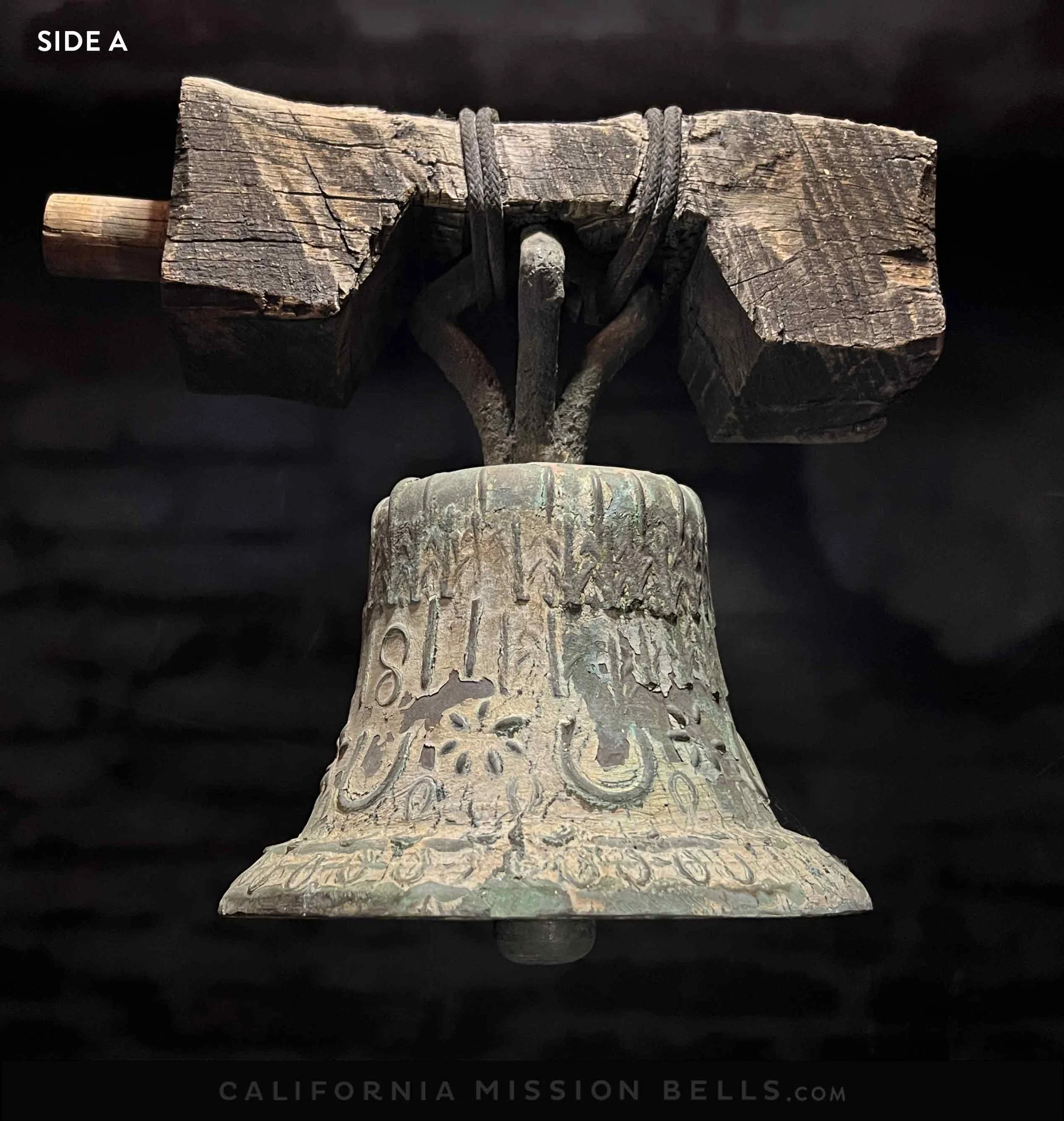 Antique Mission Style Bell With Yoke — California Mission Bells